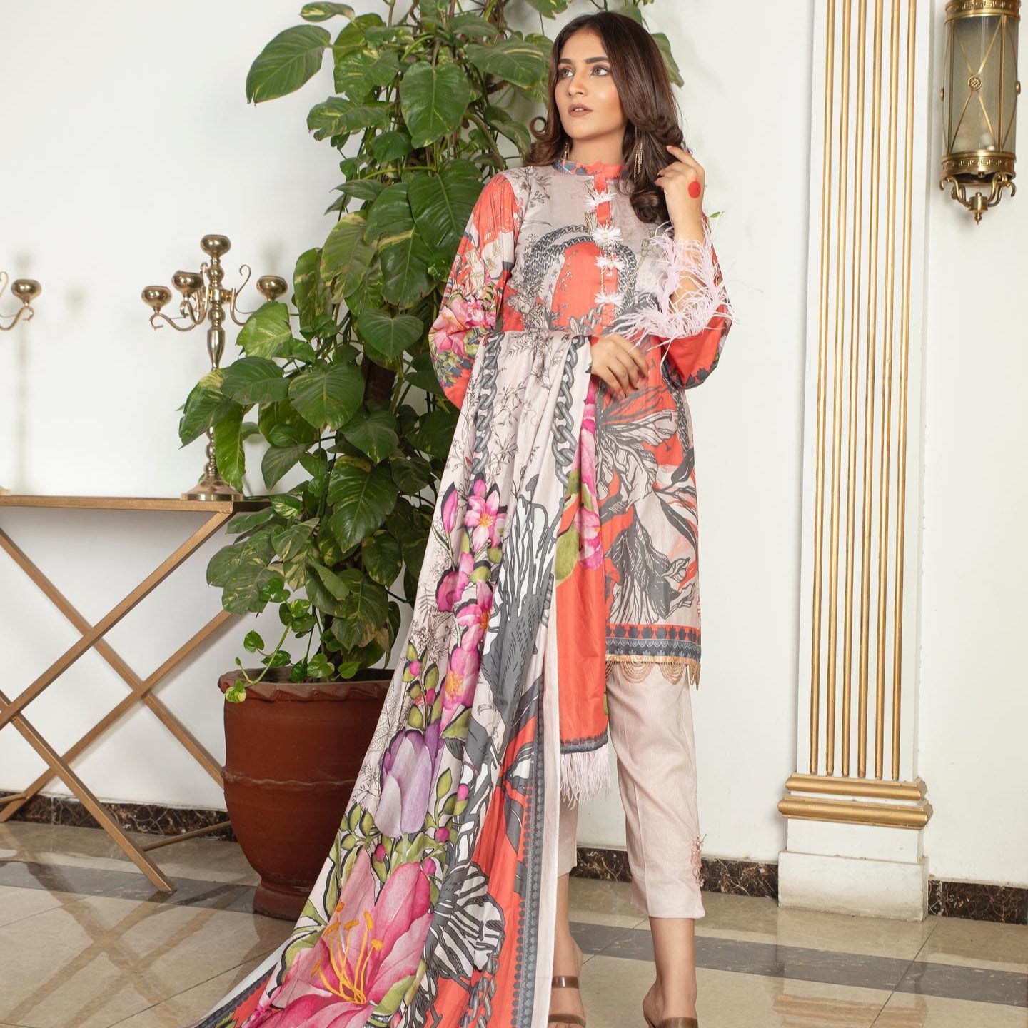 'GUL E NASREEN' Printed lawn collection.