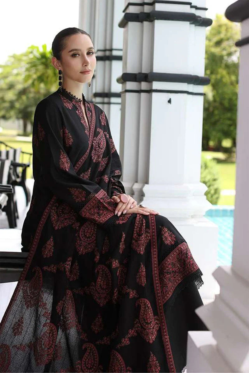 3PC Unstitched Karandi Embroidered Shirt with Karandi Embroidered Dupatta MT-105