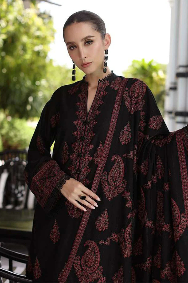 3PC Unstitched Karandi Embroidered Shirt with Karandi Embroidered Dupatta MT-105