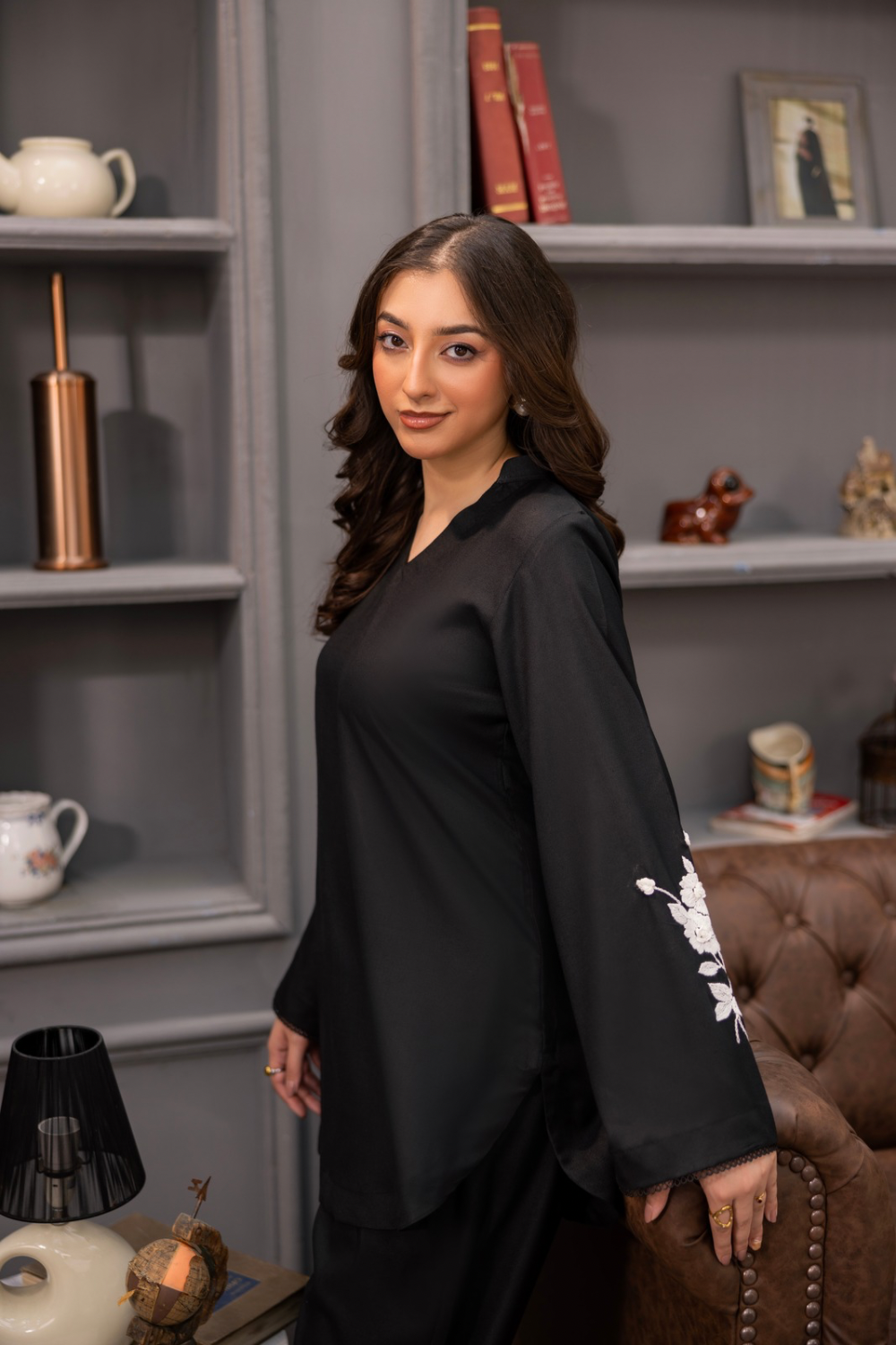 Black Orchid Hand Made Embroidery